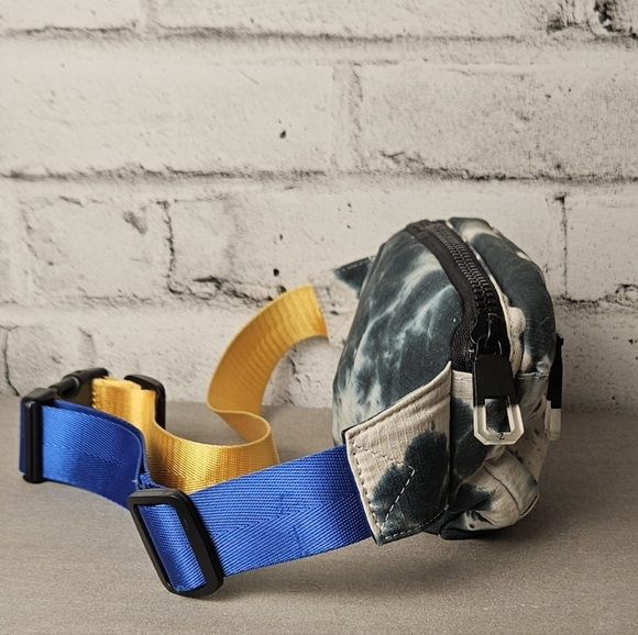 Zara Tie Dye Belt Bag Colorblock Strap Festival Waist Pack - Picture 8 of 13